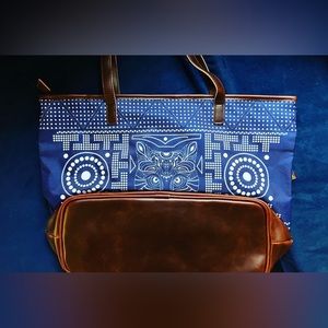 🐈‍⬛ NWT AWESOME CAT KITTY BOHO LARGE TOTE PURSE BAG